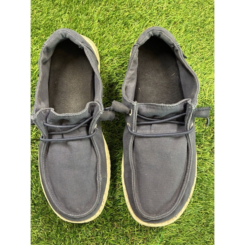 Hey Dude Wendy Navy Slip On Loafers Flex & Fold Women’s Size 7 Casual Shoes